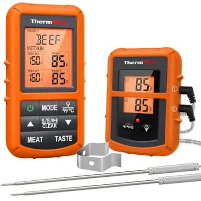 Afbeelding van ThermoPro TP20 Draadloze Externe Digitale Koken Voedsel Vlees Thermometer met Dubbele Sonde voor Roker Grill Barbecue