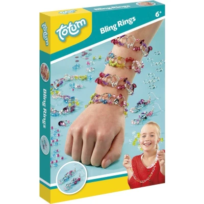 Afbeelding van Totum kinder hobbyset Bling rings 020610 27x18x3,5cm 6+ (11 20)