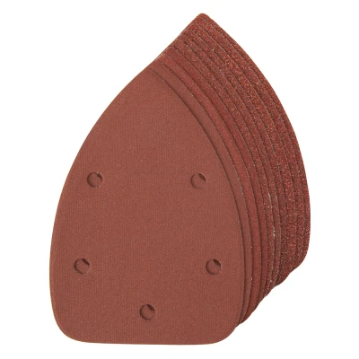 Afbeelding van Silverline 140 mm klittenband delta schuurvellen,10 pak 4 x 60, 2 80, 120, 240 korrelmaat