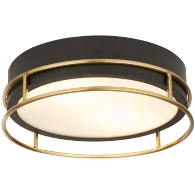 Afbeelding van Phoenix plafondlamp, Ø 30 cm, zwart/messing, IP44