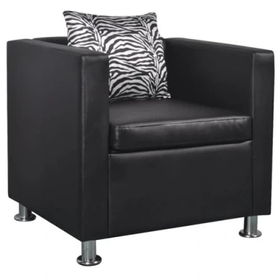 Image de vidaXL Fauteuil noir similicuir