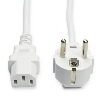 Afbeelding van C13 kabel Nedis 5 meter (Haaks, Wit)
