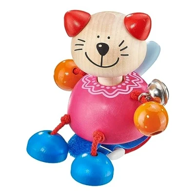 Afbeelding van Selecta Spielzeug Buggyspeelgoed Kitten Meisjes 11 Cm Hout Roze