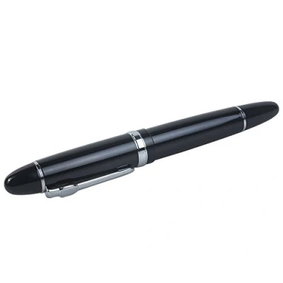 Afbeelding van Jinhao vulpen 159 glanzend zwart met brede zilveren veer