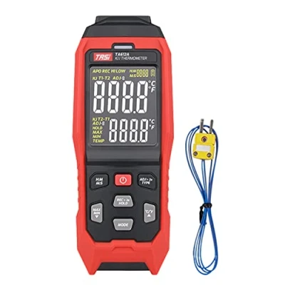 Afbeelding van TASI TA612C 4 kanaals thermokoppelthermometer type K/J 200 1372 ℃/ 328 2501℉ draagbare digitale lcd temperatuurmeter 5000 groepen gegevensopslag met USB gegevenslading en
