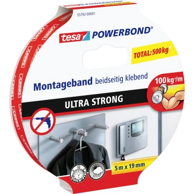 Afbeelding van Powerbond Tesa 55792 montagetape ultra 19mmx5m