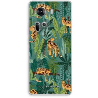 Afbeelding van Case Company® hoesje geschikt voor Oppo Reno 11 Luipaard 2 Soft Cover Telefoonhoesje Bescherming aan alle Kanten en Schermrand
