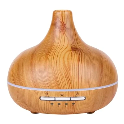 Afbeelding van Grundig Aroma Diffuser Luchtbevochtiger 300ml Elektrische Geurverspreider Met LED Verlichting en Timer Aromatherapie Etherische Oliën Draadloze Geur Verspreider Bamboe