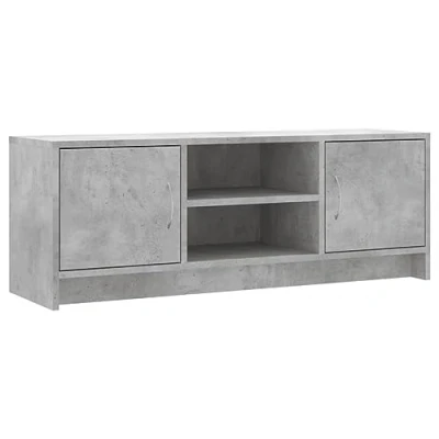 Afbeelding van Tv meubel 102x30x37,5 cm bewerkt hout betongrijs