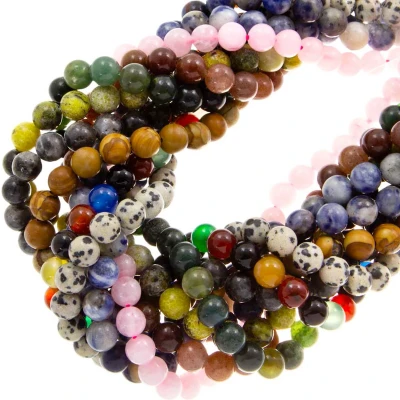 Afbeelding van Kralenmix Natuursteen Kralen (8 mm) Mixed Stones (10 Strengen/ 500 Stuks) Dreambeads
