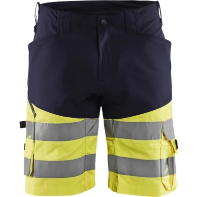 Afbeelding van Blaklader Short met stretch High Vis 1541 1811 Marine/High Geel