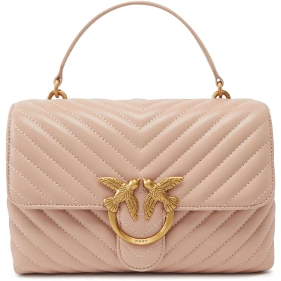 Afbeelding van Pinko LOVE PUFF Classic MONO Manico Chevron 100043 A0 Handtas, Dames, Maat: One Size, Beige