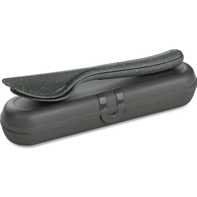 Afbeelding van Koziol Bio Circulair Klikk Ready Etui met Bestek Set van 3 Stuks Gerecycled Zonnebloemolie Grijs