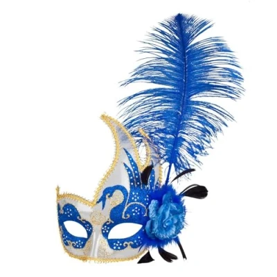 Afbeelding van Boland Oogmasker Venice cigno assorti Volwassenen Showgirl Glamour Carnaval accessoire Venetiaans masker
