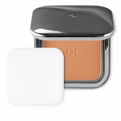 Afbeelding van KIKO Milano matte Fusion Pressed Powder 03, compact poeder met natuurlijke afwerking