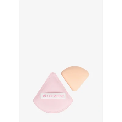 Afbeelding van Brushworks Triangular Pillow PUFF DUO Beautyaccessoire, Dames, Maat: One Size, Pink