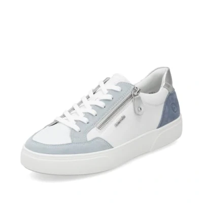 Afbeelding van Remonte Sneaker Sneakers laag, Dames, Maat: 43, Weiss kombi Veloursleer