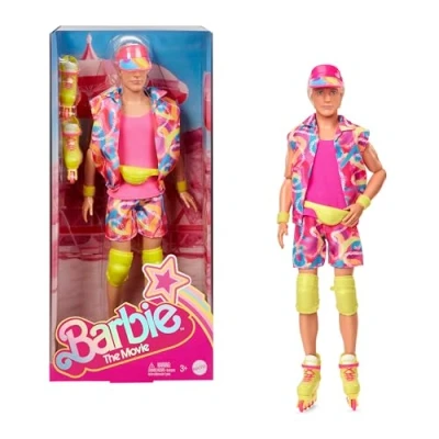 Afbeelding van Barbie Ken, filmpop collectie met retro skaterjurk en inline skates JBJ51