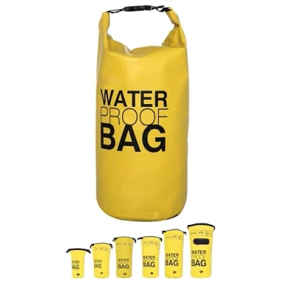 Afbeelding van DonDon waterdichte outdoor dry bag zak droge met riemen geel 20 liter
