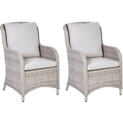 Afbeelding van CASCAIS Tuinstoel set van 2 Beige PE rotan