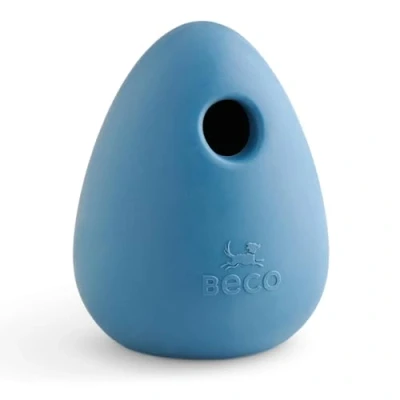 Afbeelding van Beco Pets Boredom Buster Verrijking voor de hond Vulbaar kauwspeelgoed Natuurlijk Rubber Blauw