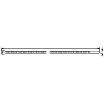 Afbeelding van HellermannTyton 138 00034 UB270C N PA66 NA Kabelbinder 270 mm 4.60 Natuur 100 stuk(s)