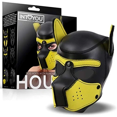 Afbeelding van Hound Neoprene Dog Removable Muzzle Black/Yellow One Size