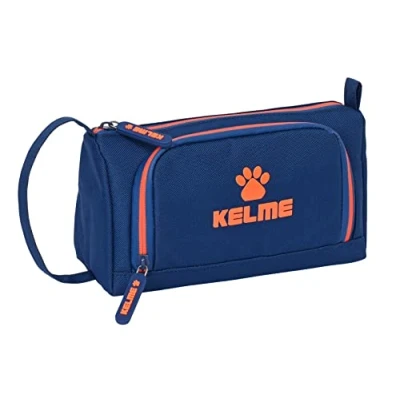 Afbeelding van Schooletui met Accessoires Kelme Navy blue Oranje Marineblauw (20 x 11 8.5 cm) (32 Onderdelen)
