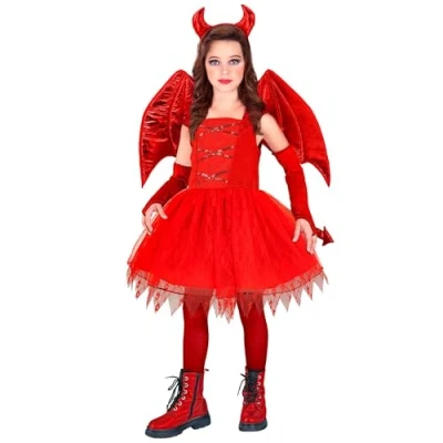 Afbeelding van W WIDMANN MILANO Party Fashion Duivelskostuum voor kinderen, jurk, demon, Halloween kostuum
