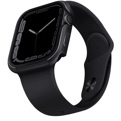 Afbeelding van UNIQ kast Valencia Apple Watch Serie 4/5/6/7/8/SE/SE2 45/44mm. grafiet/grafiet