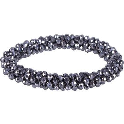 Afbeelding van QHP Shine knotband zilver