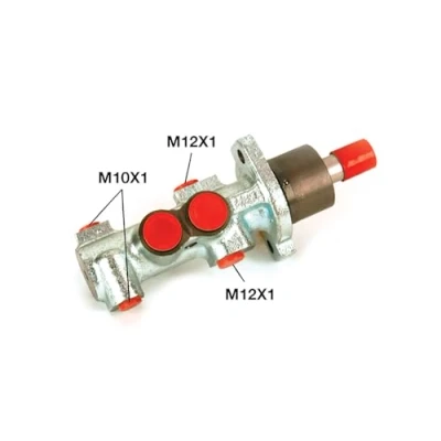 Afbeelding van HELLA 8AM 355 503 891 Hoofdremcilinder 23,81 Aluminium M10 x 1 (x2) / M12 CITROËN: Berlingo First I Van, II, Xsara Picasso