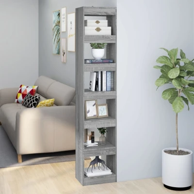 Afbeelding van Boekenkast/kamerscherm 40x30x198 cm grijs sonoma eikenkleurig
