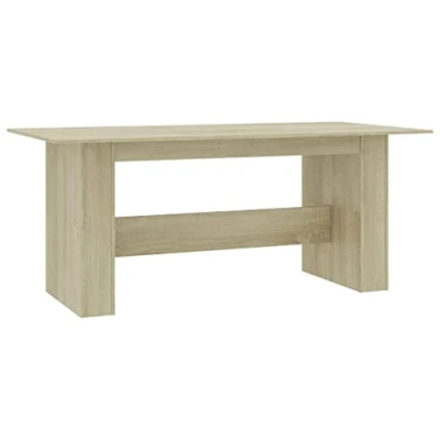 Image de vidaXL Table à manger Chêne sonoma 180x90x76 cm Bois d’ingénierie800471