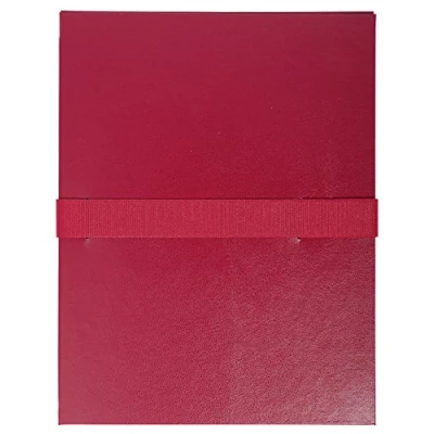 Afbeelding van Exacompta 624E Balacron snelhechtmap met uittrekbare rugsluiting, klittenbandsluiting, 24 x 32 cm, zijklep, voor het bewaren van documenten, kleur: bordeauxrood