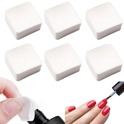 Afbeelding van 300 stuks pluisvrije nageldoekjes, nagellijm reinigingspads en make up remover, geschikt voor manicure, nagellak, wimperlijmwissers
