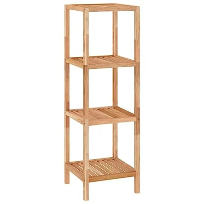 Afbeelding van Badkamerrek 36x36x112 cm massief walnotenhout