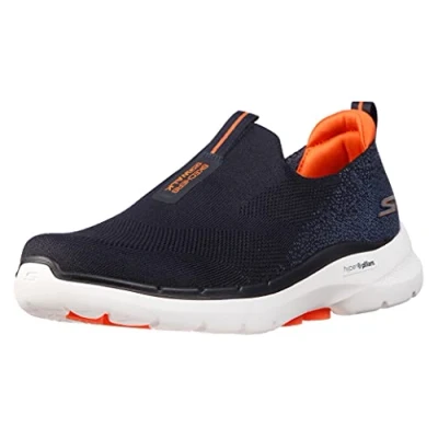 Afbeelding van Skechers Go Walk Outdoorschoenen voor heren, marineblauw/oranje