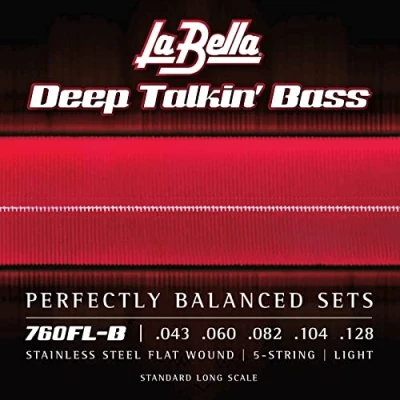 Image de Labella 760FL B Jeu de 5 cordes basse électrique Deep Talkin&#039; Bass Flats 43 128