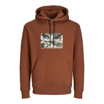 Afbeelding van Jack &amp; Jones Trui Jorvesterbro Newton Boxfront Sweat 12266801 Brandy Brown Mannen Maat XL