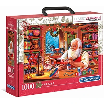 Afbeelding van Clementoni Classic Christmas Collection Puzzel 1000 stukjes Volwassenen Legpuzzel Kerstman Workshop Vanaf 14 jaar