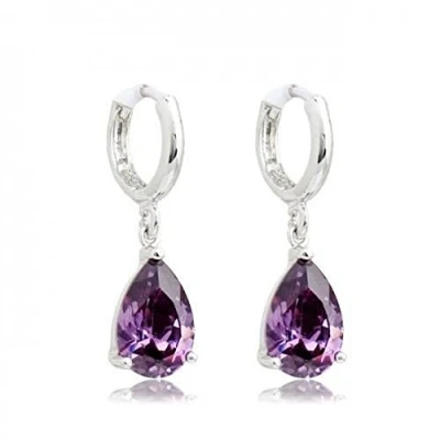 Afbeelding van Crystalline Azuria Oorbellen in druppelvorm, 18 karaat witgoud verguld met zirkonia kristal sieraden, voor dames en meisjes,