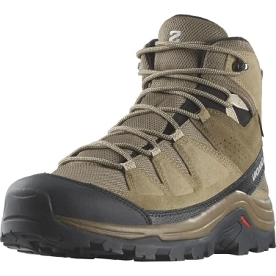 Afbeelding van Salomon Quest ROVE GTX Outdoorschoenen, Heren, Maat: 42 2/3, Kangaroo/kelp/black Leer en textiel