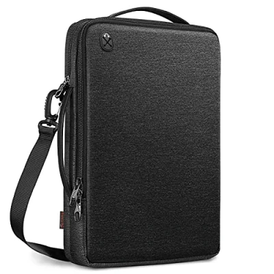 Afbeelding van 14 inch laptoptas voor Lenovo Ultrabook/IdeaPad/Chromebook, 15 MacBook Pro 2016 2019, schoudertas de meeste 13,5 Huawei/Lenovo/ASUS/Jumper/A/A. cer/HP Laptoptop, zwart