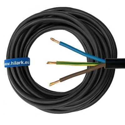 Afbeelding van Hilark kabel H07RN F 3 x 2,5 mm2 (3g2,5 mm2) bouwplaatskabel, industriële geschikt voor buiten (35 m, zwart)