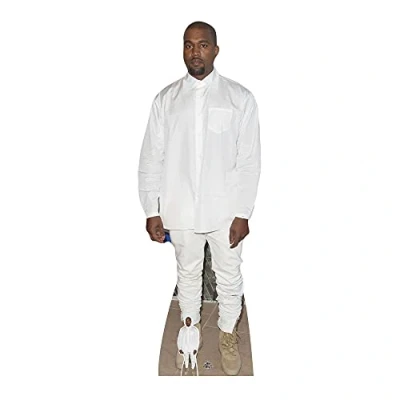 Image de Figurine en carton taille reelle Kanye West chemise blanche 173 cm