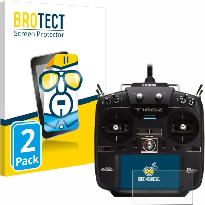 Afbeelding van BROTECT Screenprotector voor Robbe Futaba T16IZ Folie Beschermfolie transparant (2 Stuks)