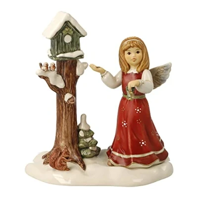 Afbeelding van Goebel Kerst Decoratief beeld Engel Hemels bezoek Aardewerk 19cm