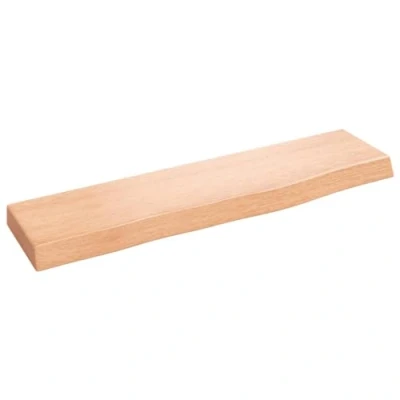 Image de vidaXL Étagère murale marron clair 40x10x2 cm bois chêne massif traité