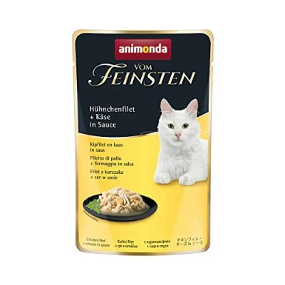 Afbeelding van 18 x 50 g Animonda Vom Feinsten Adult in saus kipfilet + kaas nat kattenvoer